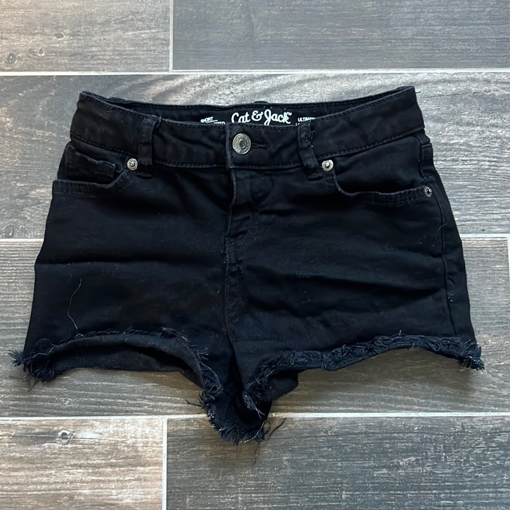 Girl’s Black Cutoff “Ultimate Stretch” Jean Shorts